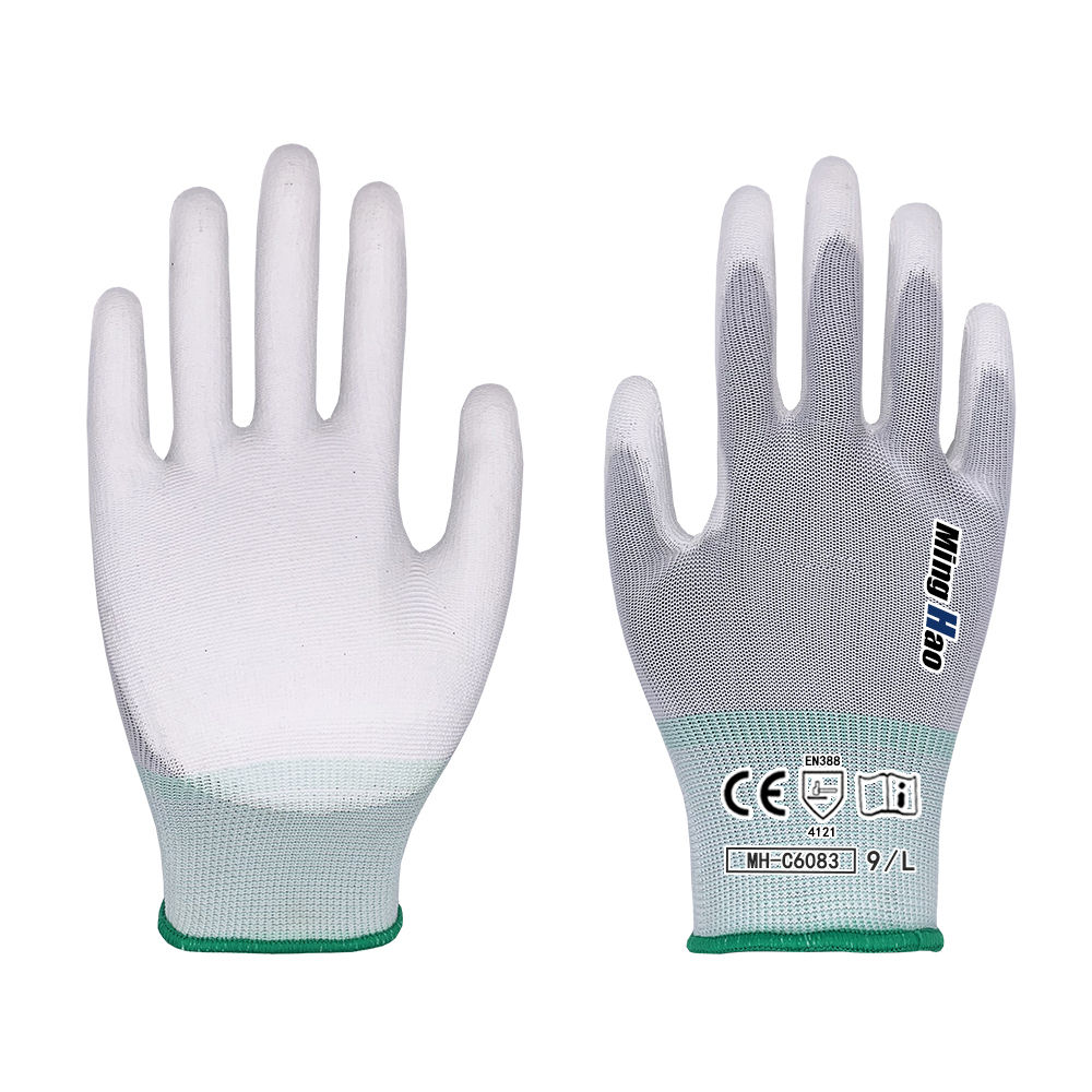 Nylon Pu finger coated gloves